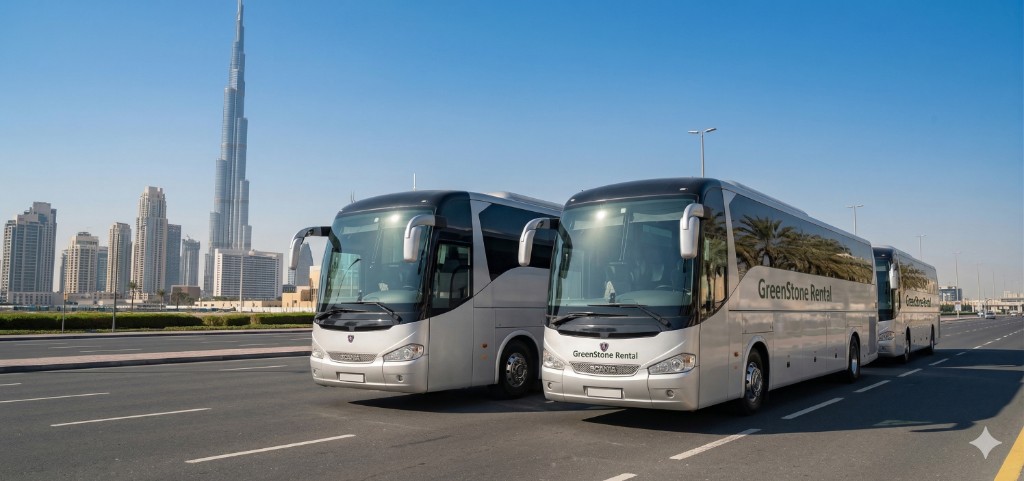 GreenStone buses in Dubai